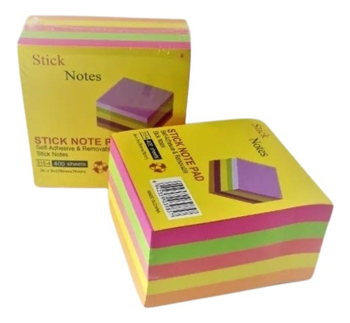 Post It O Taco Adhesivo Colores 400 Hojas