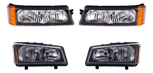 Paquete De 2 Faros Y 2 Cuartos Suburban 2004/2006 Depo