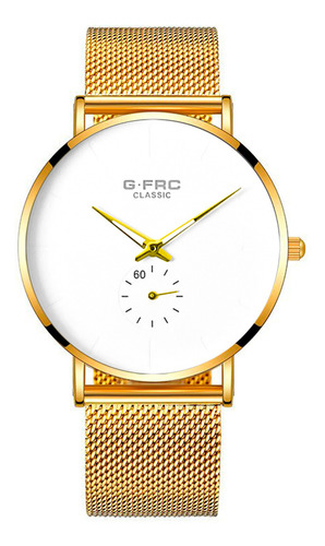 Reloj G-force Original C-301 Elegante Dorado + Estuche Color del fondo Blanco