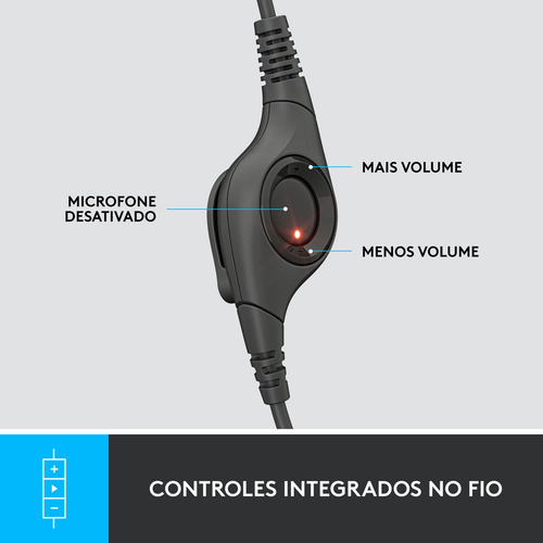 Headset Com Fio Usb Logitech H390 Preto