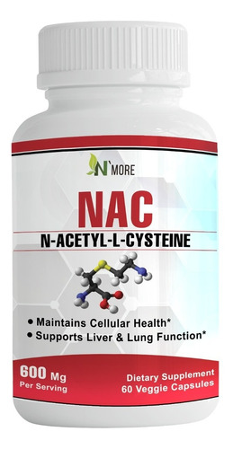 Nac N-acetyl Cysteine 60 Caps - Unidad a $1165