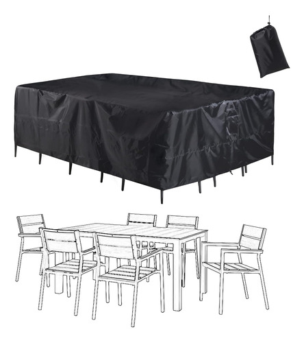 Patio Table Covers Waterproof For 4-6 Seat, Outdoor Furnitur
