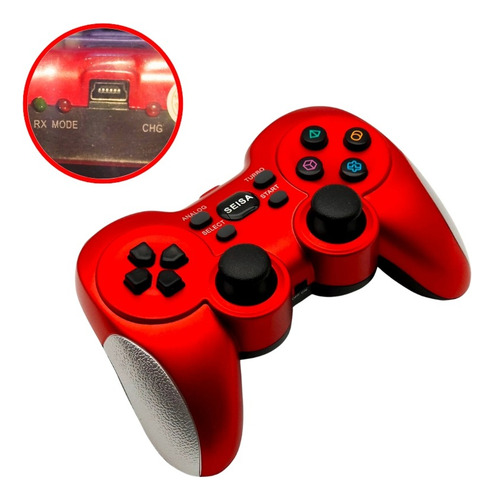 Joystick Inalámbrica Recargable 6 En 1 Seisa
