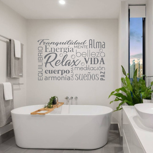 Vinil Decorativo Frase Relax, Belleza, Energía, Otros