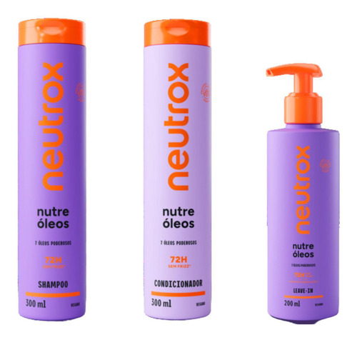 Kit Neutrox Nutre Oleos Cond 300ml+sh 300ml+leave-in 200ml