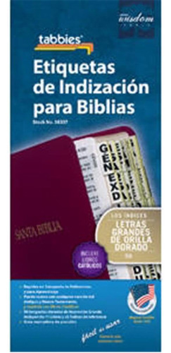 Pestañas De Biblia Español Borde Dorado, Antiguo Y Nu...