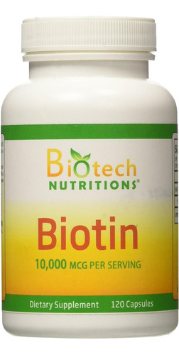 Biotech Nutritions | Biotin | 10000mcg | 120 Capsules
