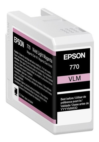 Tinta Epson Ultrachrome Pro10 T770 25ml Color Magenta Cl /vc