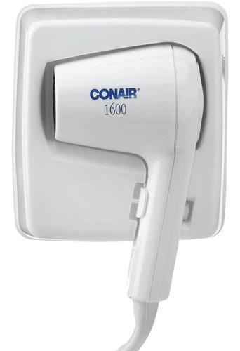 Secadora Cabello Conair Empotrable Viaje Compact Pared Hotel Color Blanco