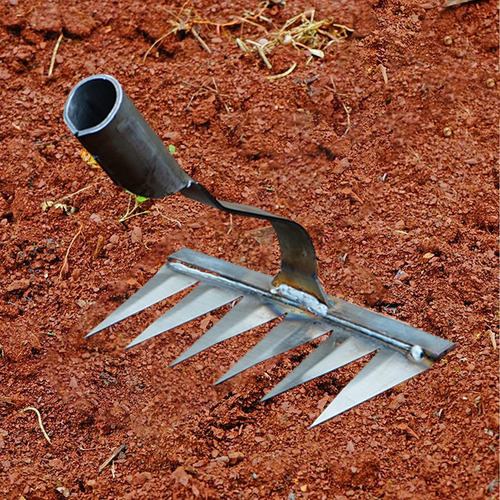 Weeding Rake Hand Tool Weeder Removal Tool For Soil 6 Tine