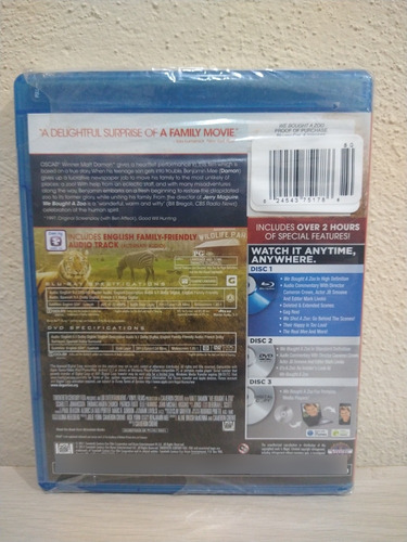 We Bought A Zoo (un Zoológico En Casa) Blu-ray + Dvd (Usado)