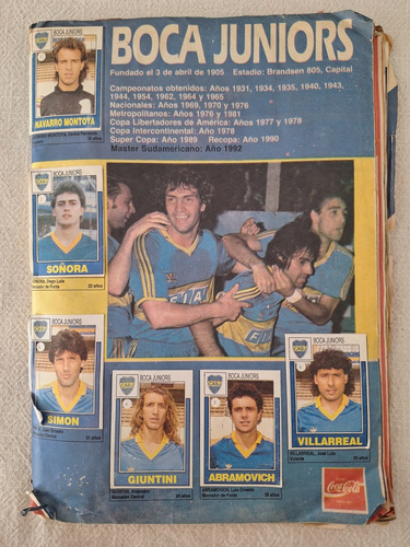 Album Figuritas Futbol 1992 Coca Cola (Usado)