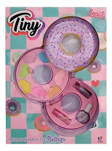 Set De Maquillaje En Caja Tiny Beauty Dona Pastel