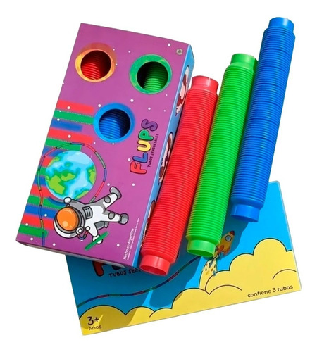 Imagen 1 de 6 de Pop Tubes Sensoriales X3 Antiestres Tuvos Sensoriales Flups
