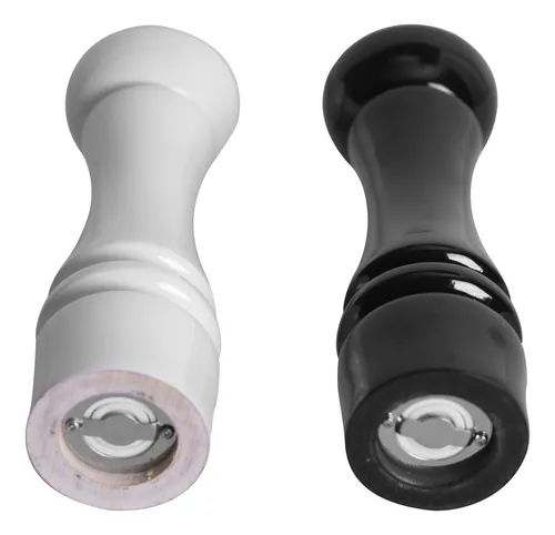 Set Salero Y Pimentero Simple Cook Black&white 2 Pzs
