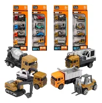 Comprar Packx16  Autitos Construcción Camiones Grua Metalypvc El Rey