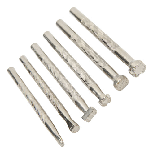 Herramientas De Estampado De Cuero De Acero Inox. 6 Uds.
