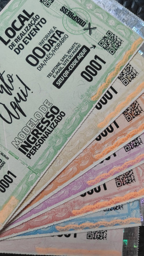 Imagem 1 de 3 de Ingresso Impressão Colorida Simples . 500 Unids