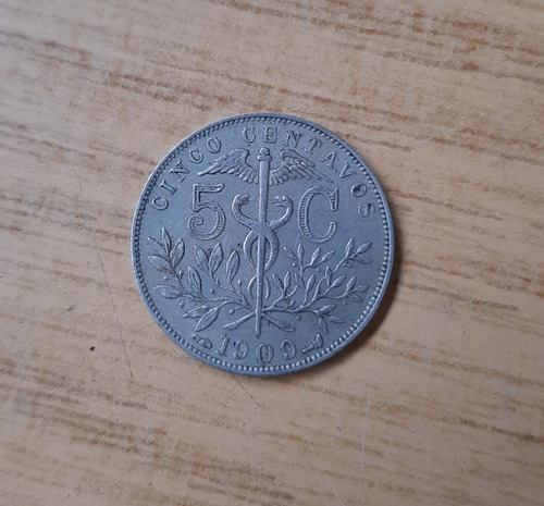 Moneda De 5 Centavos Año 1909