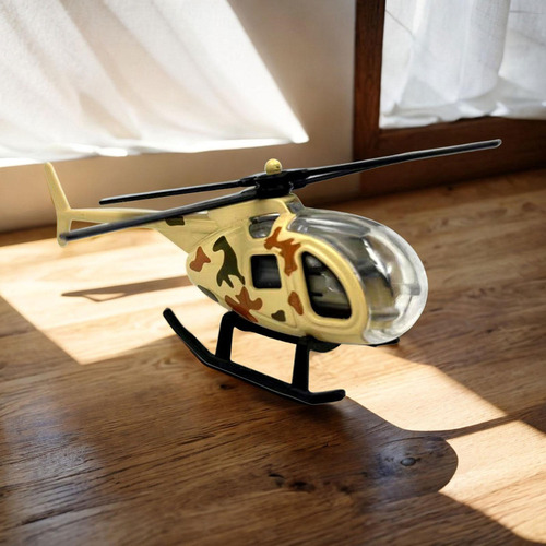 Ff Helicóptero De Aleación Fundida A Presión A Escala 1/64,