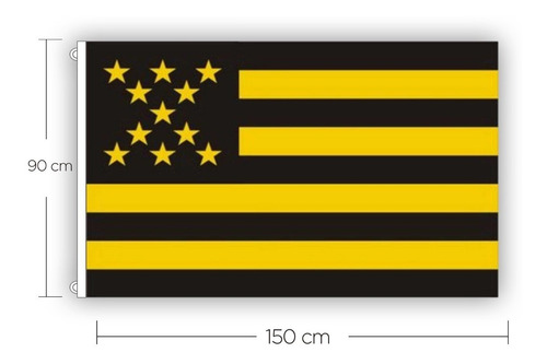 Bandera Peñarol Cap Tejida 150x90cm Con Ojales