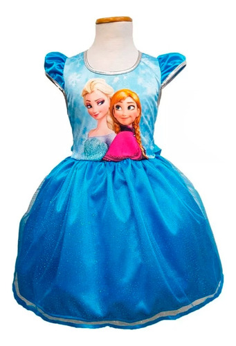 Vestido Cumple Fiesta Para Nenas Frozen Elsa 