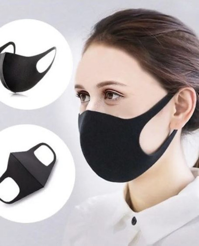 Máscara protectora antipolvo negra lavable Ninja