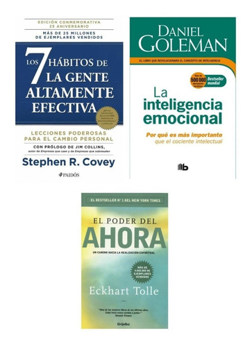 Imagen 1 de 1 de El Poder Del Ahora + Los 7 Hábitos + Inteligencia - Nuevos