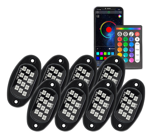 Lámpara De Ambiente Para Automóvil, Led, 24, Multicolor, Bt