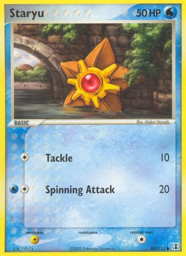 Cartas Pokemon Staryu 84/113 Ex Delta Specie