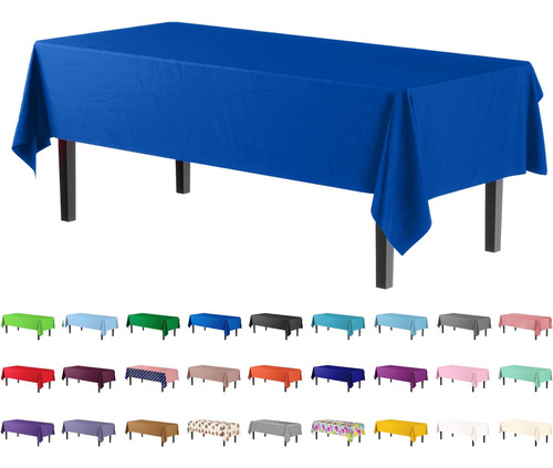 12 Manteles Premium Mesa, Azul Oscuro, 54in. X 108in. R...