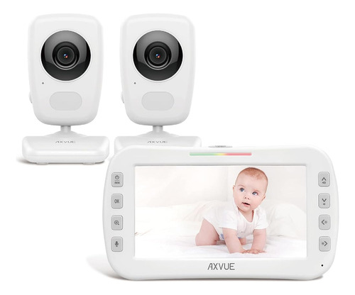 Monitor De Bebé De Video Axvue, Cómodo Gabinete De Mano De D