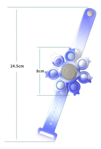 Pulsera Led Antiestrés Fidget Spinner, 3 Unidades