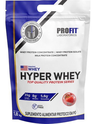 Hyper Whey Isolado E Concentrado Morango 1,8g Profit