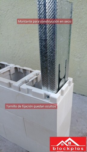 Ladrillo Plástico Reciclado Blanco Blockplas X Mts2