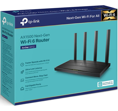 Router Wifi 6 Doble Banda Tp-link Archer Ax12 Fácil De Usar