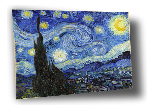 Lienzo Canvas arte post Impresionismo Noche Estrellada Vincent van Gogh