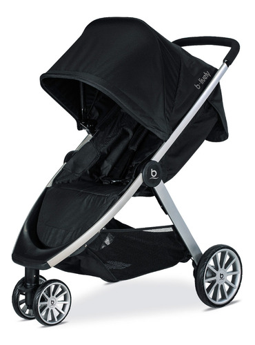 Cochecito de 3 ruedas Britax B-Lively raven con chasis color plateado