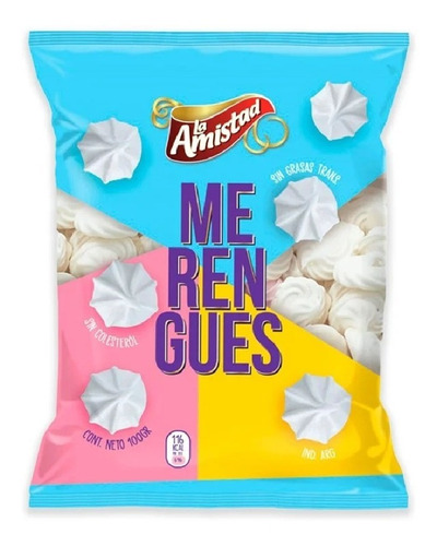 Merengue Mediano Blanco La Amistad X 100 G