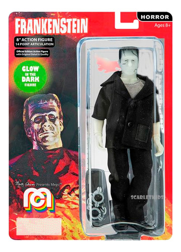 Frankenstein Figura Articulada Glow Ed Limitada Horror Mego