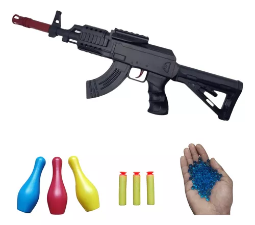 Metralhadora Fuzil M4 Com Som E Luz Brinquedo Arma Ak 47