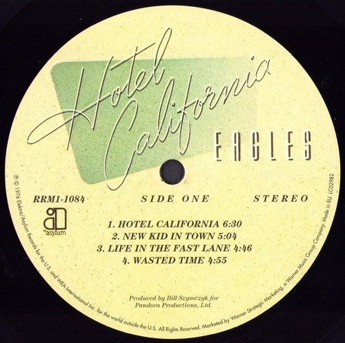 Imagen 4 de 7 de Eagles Hotel California (disco Vinilo) Pink Floyd Aeorosmith