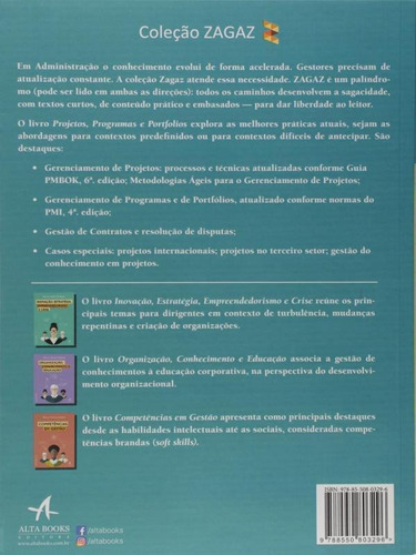 Projetos, Programas E Portfólios, De Sabbag, Paulo Yazigi. Editora Alta Books, Capa Mole, Edição 1ª Edição - 2018 Em Português