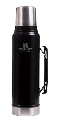 Stanley Termo Clásico 950 ml con Tapón Cebador de acero inoxidable 1L negro
