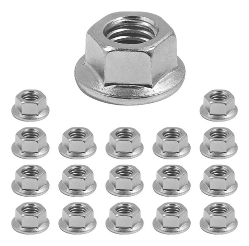 Porca Sext Flangeada M16 Ch 24 Rosca Grossa Ma Fio 2,0 50 Un