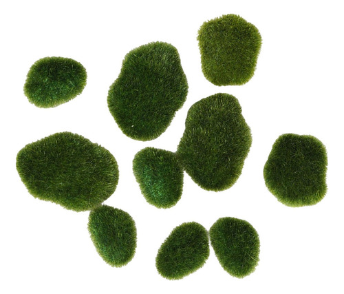 10 Piezas De Rocas De Artificiales, Bolas De Verde De