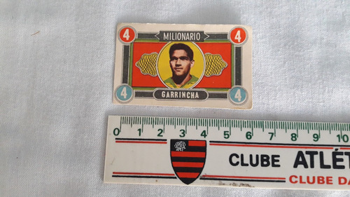 Figurinha Milionário - Jogador Garrincha - Anos 60 - Nº 4
