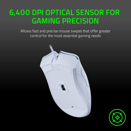 Imagen 4 de 7 de Mouse gamer de juego Razer DeathAdder Essential blanco