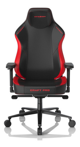 Silla Gamer De Oficina Dxracer Craft Series Ergonomica Color Negro/Rojo Material del tapizado Cuero sintético