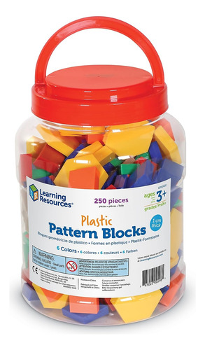 Conjunto De Recursos De Aprendizagem Pattern Blocks De 250,